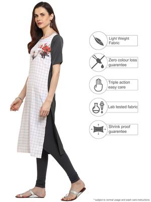 White printed crepe kurtis 3