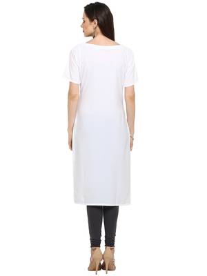 White printed crepe kurtis 2