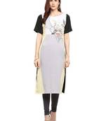 Multicolor printed crepe kurtis