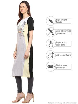 Multicolor printed crepe kurtis 3