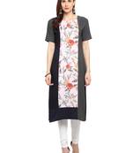Multicolor printed crepe kurtis