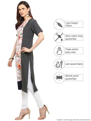 Multicolor printed crepe kurtis 3