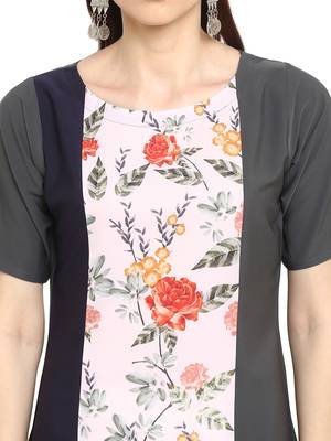 Multicolor printed crepe kurtis 5