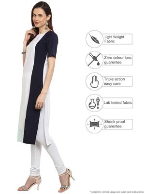 White plain crepe kurtis 3