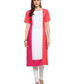 White plain crepe kurtis