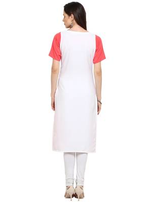 White plain crepe kurtis 2