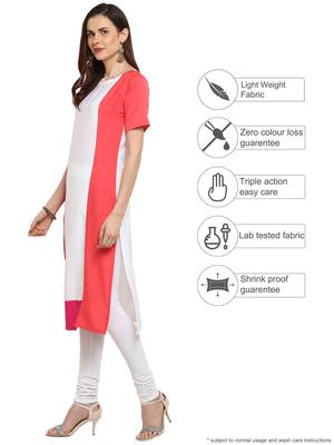 White plain crepe kurtis 3