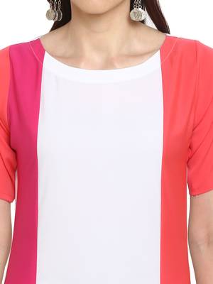 White plain crepe kurtis 5