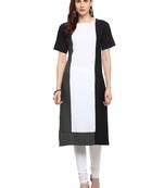 White plain crepe kurtis