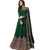Green Embroidered Faux Georgette Anarkali Salwar Suit