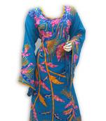 Blue georgette embroidered islamic kaftans
