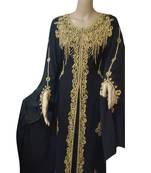 Black georgette embroidered islamic kaftans