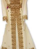 Cream georgette embroidered islamic kaftans