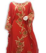 Red georgette embroidered islamic kaftans