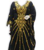 Black georgette embroidered islamic kaftans