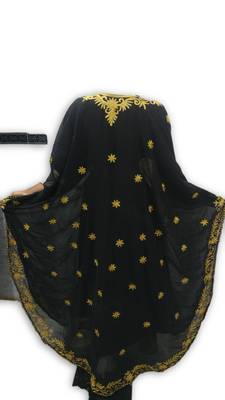 Black georgette embroidered islamic kaftans 2