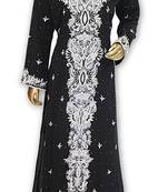 Black georgette embroidered islamic kaftans