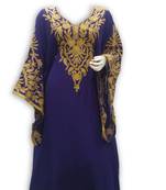 Purple georgette embroidered islamic kaftans