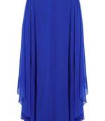 Royal blue georgette embroidered islamic kaftans