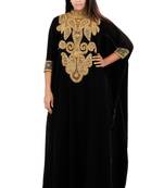 Black georgette embroidered islamic kaftans