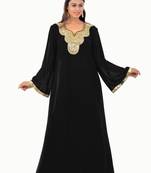 Black georgette embroidered islamic kaftans