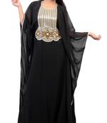 Black georgette embroidered islamic kaftans