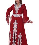 Red georgette embroidered islamic kaftans