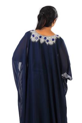 Black georgette embroidered islamic kaftans 2
