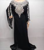 Black georgette embroidered islamic kaftans