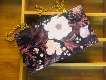 Handcrafted Designer Wooden Resin box clutches 1