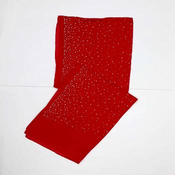 Red Cotton Designer Hijab Stole For Women 1