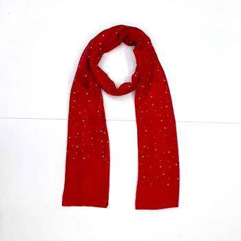 Red Cotton Designer Hijab Stole For Women 2