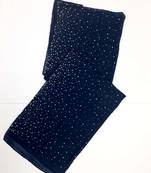 Blue Cotton Designer Hijab Stole For Women