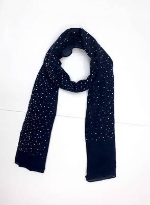 Blue Cotton Designer Hijab Stole For Women 2