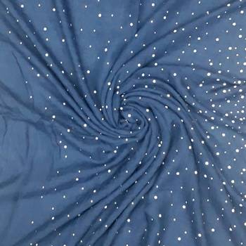 Blue Cotton Designer Hijab Stole For Women 4