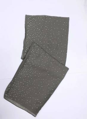 Grey Cotton Designer Hijab Stole For Women 1
