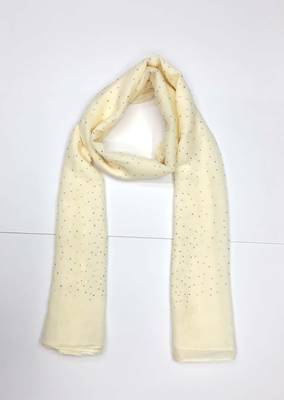 White Cotton Designer Hijab Stole For Women 2