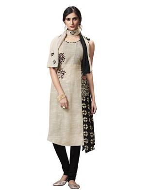 Off-white printed jute salwar with dupatta 2