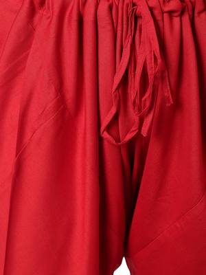 Red Viscose Plain Kurta Pajama 4