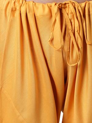 Yellow Viscose Plain Kurta Pajama 4