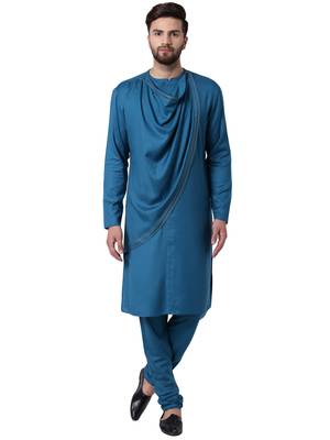 Green Viscose Plain Kurta Pajama 1