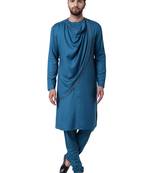 Green Viscose Plain Kurta Pajama