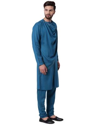 Green Viscose Plain Kurta Pajama 2