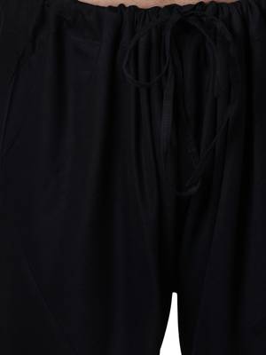 Black Viscose Plain Kurta Pajama 4