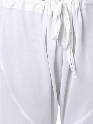 White Viscose Plain Kurta Pajama 4