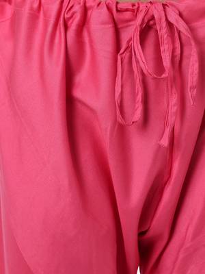 Pink Viscose Plain Kurta Pajama 4