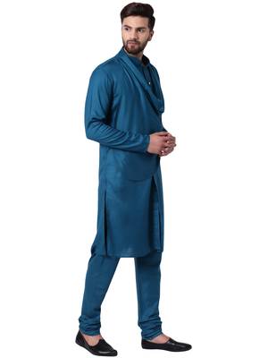 Green Viscose Plain Kurta Pajama 2