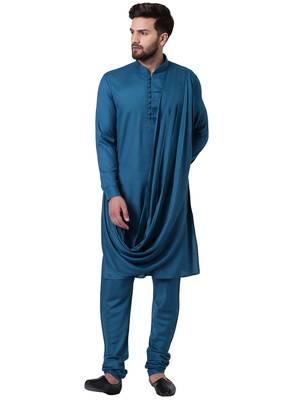 Green Viscose Plain Kurta Pajama 1