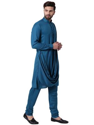 Green Viscose Plain Kurta Pajama 2