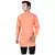 Orange Cotton Plain Men Kurta